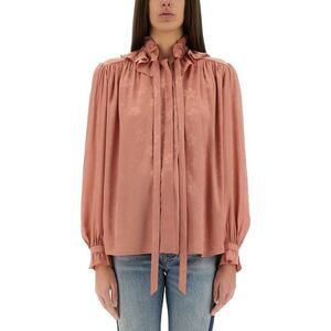 Chloe' Women Fluid Silk Jacquard Blouse